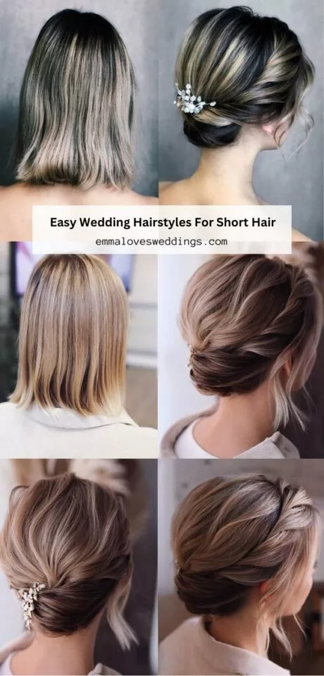 Kort bröllop hår ideas