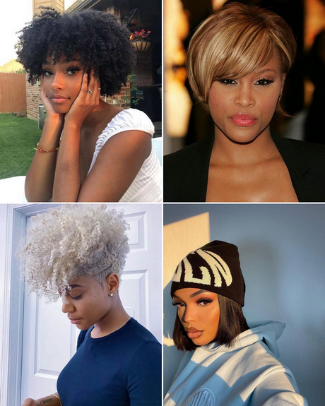 Svarta damer korta hårklippningar 2023