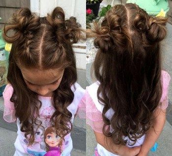 Frisyrer för små tjejer med långt hår