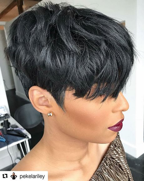Korta hårklippningar för svart hår 2019