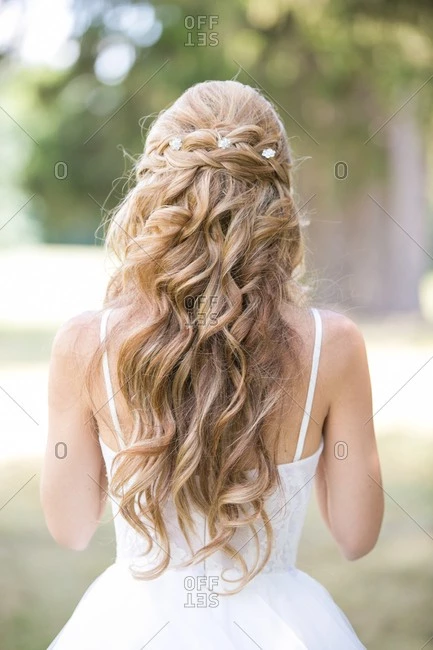 Blond bröllop hår