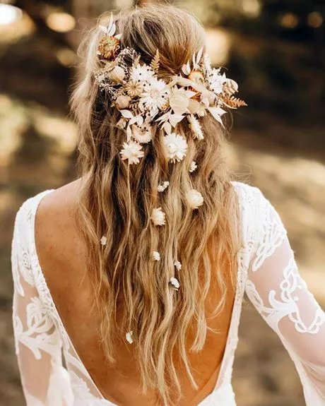 Bohemian bröllop hår