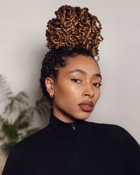 Bun frisyrer för svarta kvinnor