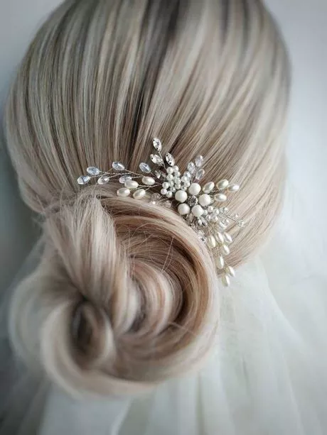 Pearl bröllop hår tillbehör