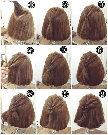 Steg för steg frisyrer för kort hår