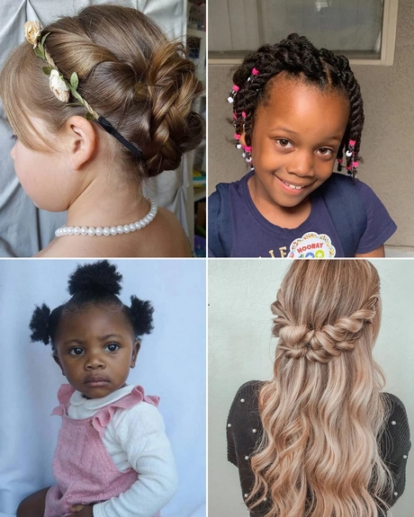 Korta frisyrer för små tjejer