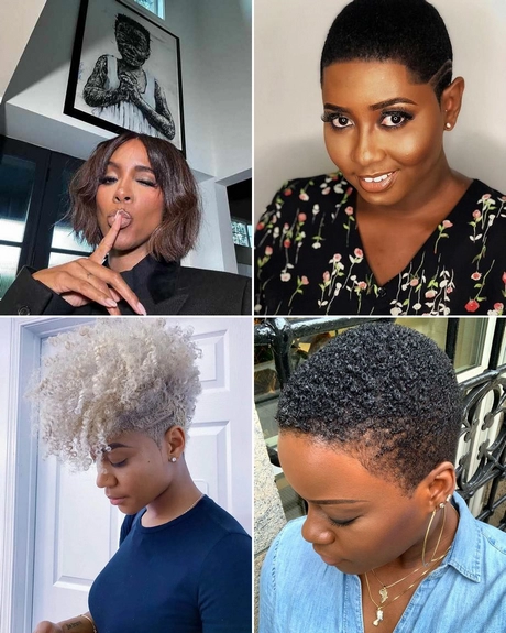 Svarta kvinnor korta frisyrer