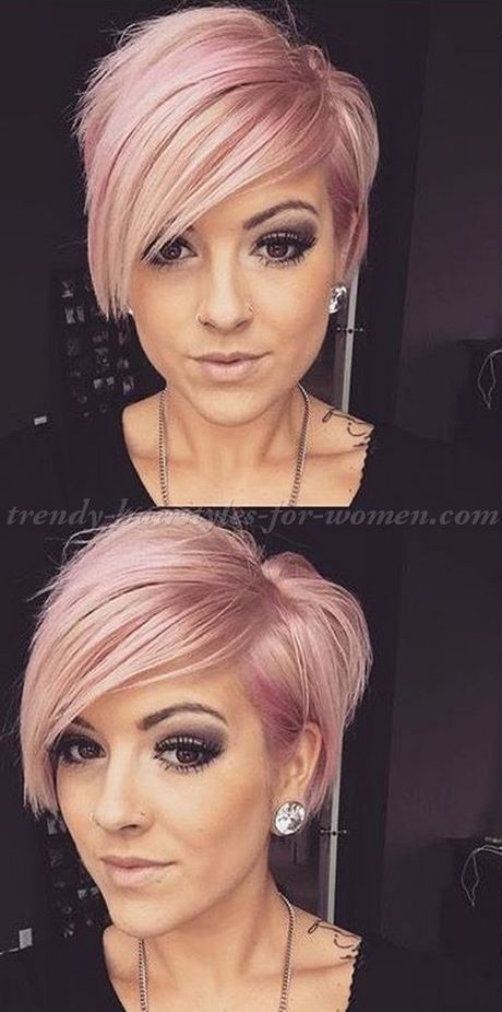 Korta asymmetriska hårklippningar för kvinnor