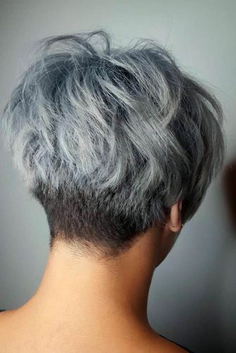 Korta grå frisyrer
