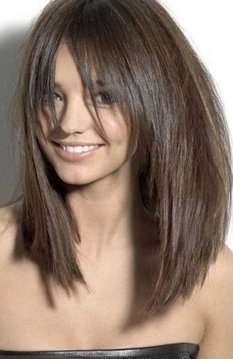 Bilder av axel längd hårklippning