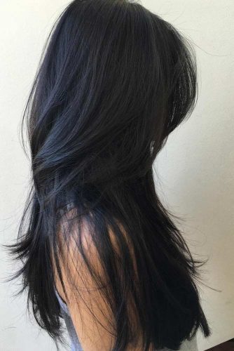 Bilder av hårklippningar för långt hår