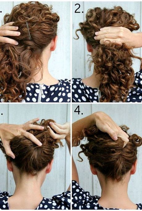 Curly frisyrer updo