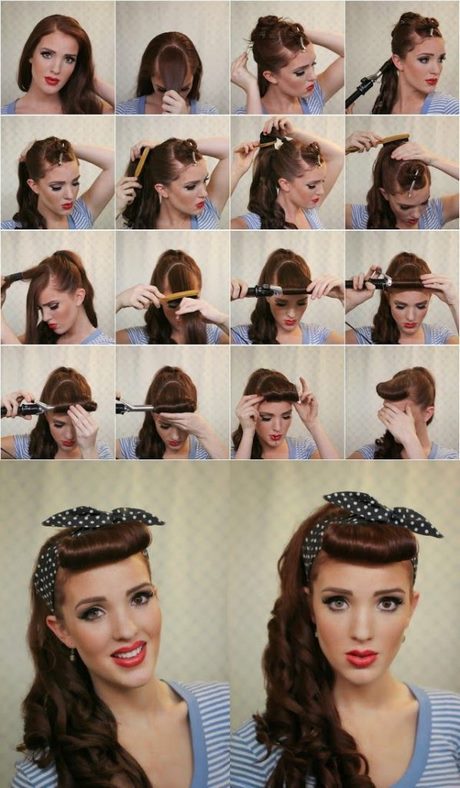 Curly pin up frisyrer