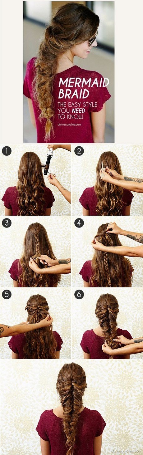 Frisyrer för långt hår tutorials
