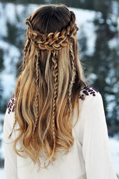 Vinter frisyrer för långt hår