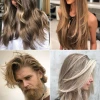 Bilder av långa skiktade hårklippningar