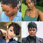 Korta frisyrer på svarta kvinnor