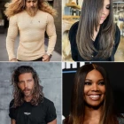 Olika frisyrer för långt hår