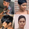 Pixie haircuts för svarta kvinnor