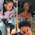 Svart tonåring frisyrer