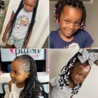 Svarta frisyrer för små tjejer