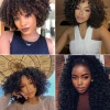 Svarta kvinnor lockiga frisyrer